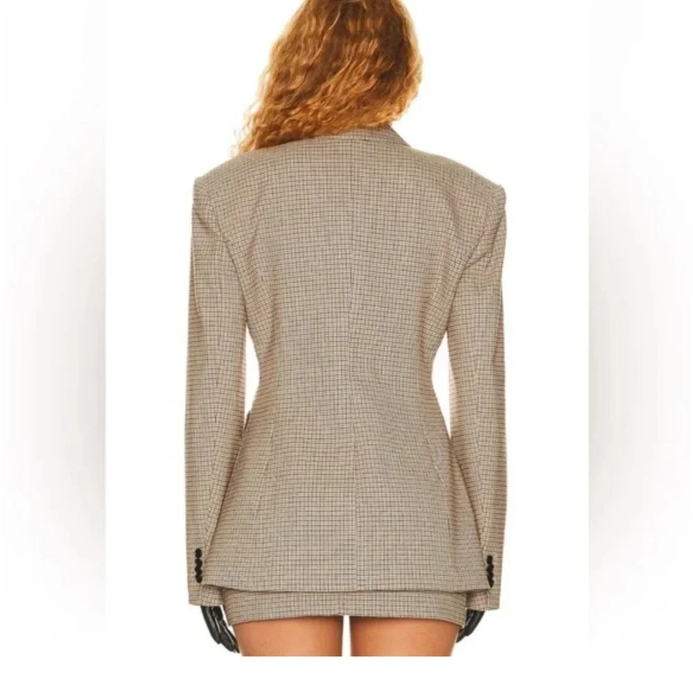 Helsa plaid curve jacket M - Picture 4 of 13